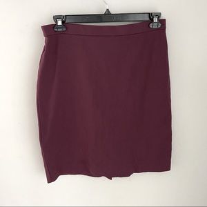 Cynthia Rowley Maroon Pencil Skirt